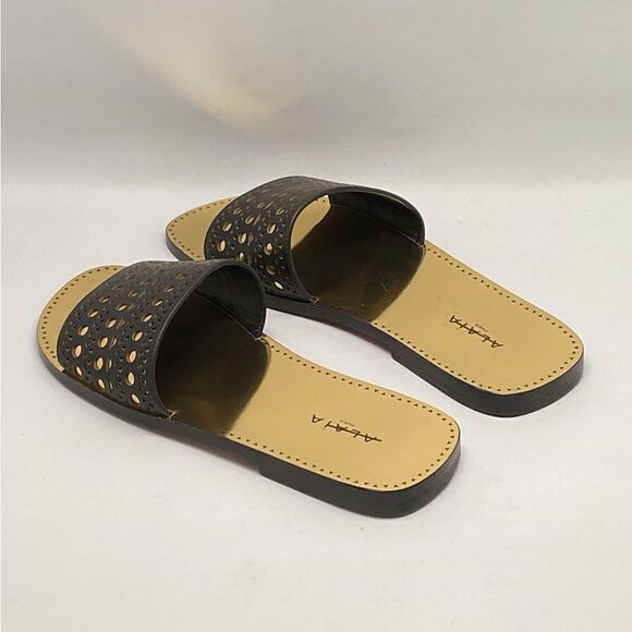 Alaia Laser-cut leather slides size 35 - Picture 9 of 15